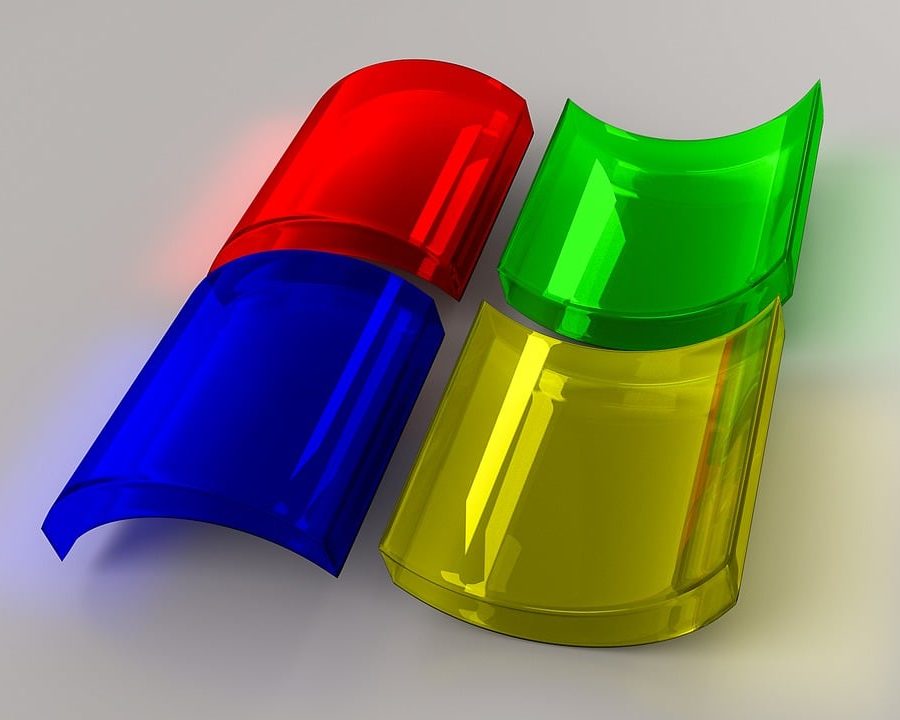 windows, microsoft, logo, computer, internet, window, glass, colorful, multicoloured, reflection, red, green, blue, yellow, wallpaper, 3d wallpapers, background, blender, 3d