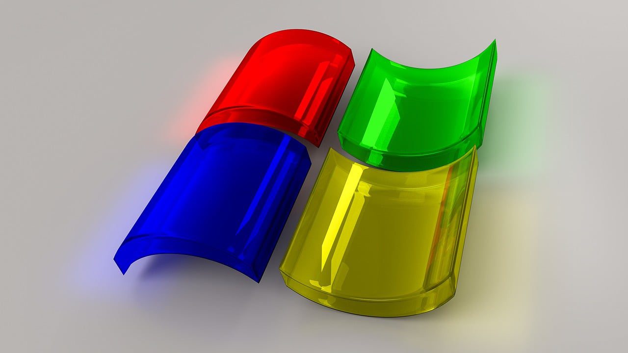 windows, microsoft, logo, computer, internet, window, glass, colorful, multicoloured, reflection, red, green, blue, yellow, wallpaper, 3d wallpapers, background, blender, 3d